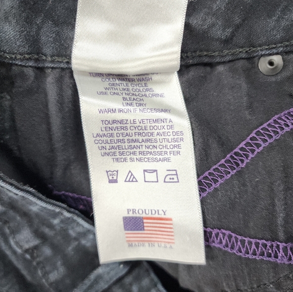 NYDJ Lift Tuck Straight Leg Jeans Mid Rise Slimming Gray Size 2 Long - Picture 12 of 13